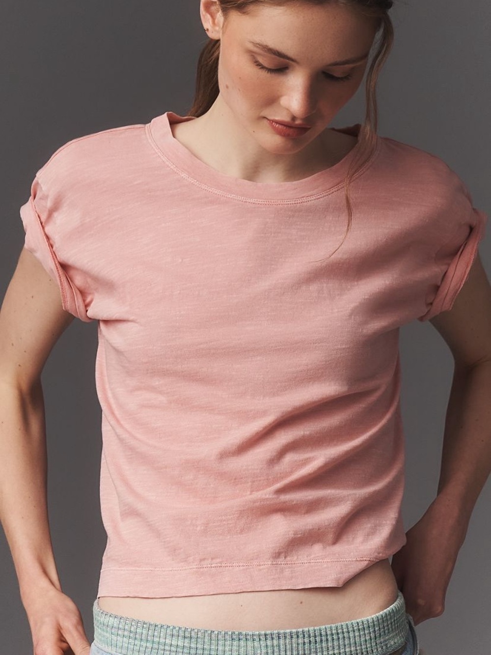 Billie regenerative cotton short-sleeve crew-neck tee by Pilcro